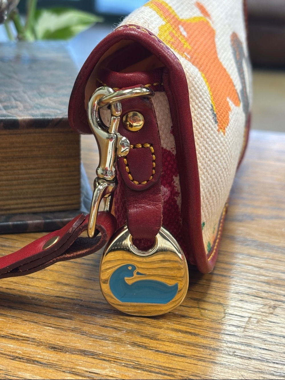 Dooney and Bourke splatter paint wristlet - Picture 2 of 8
